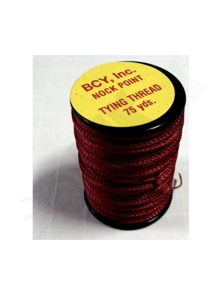 2. Pevná omotávacia niť na ukotvenie peep a výrobu lôžka B.C.Y. 0.020  červená/čierna  NOCK POINT TYING THREAD 020 (7256)