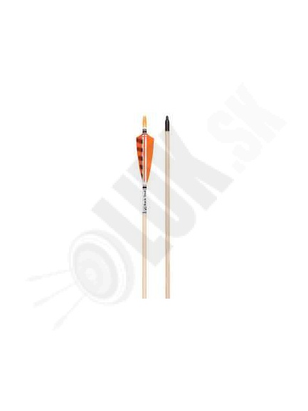 7.2. Smrekové Bucktrail DELUXE kompletné drevené šípy so 4´´ prírodnými krídlami 5/16 aj 11/32 (30-60 lbs) (3112)