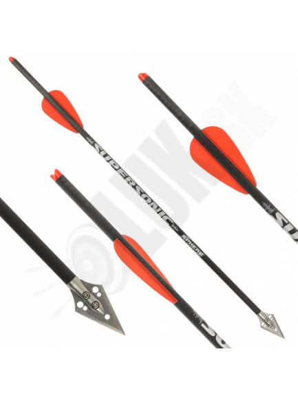 4.6.1. Šípy do pištoľových kuší karbón 24t carbon SUPERSONIC REV lovecký hrot 146 gn. 33,7 cm (503693)